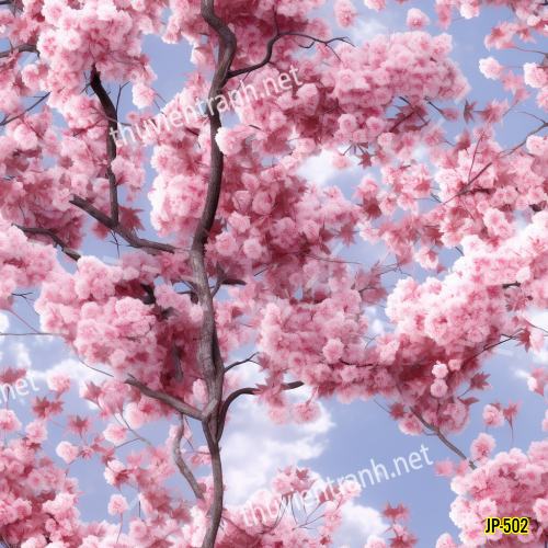 Tranh dán tường hoa anh đào-JP-502 - Tranh tường chất lượng cao